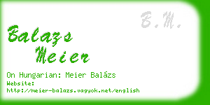 balazs meier business card